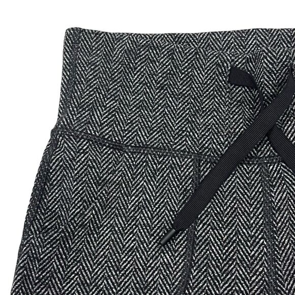 Lululemon herringbone High Waist Tie Gray Pattern Pockets Leggings Pants Size 6 - Picture 6 of 9